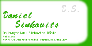 daniel sinkovits business card